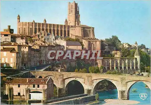 Cartes postales moderne Albi (Tarn) Ville d'Art Centre de Tourisme Le Pont vieux (XIe S) sur le Tarn domine par l'Ancien