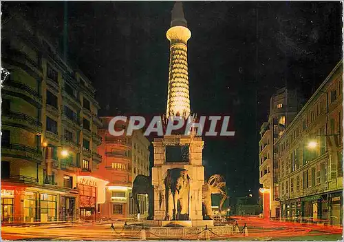 Cartes postales moderne Chambery La Nuit La Colonne des Elephants