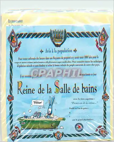 Cartes postales moderne Reine de la Salle de Bains A tout Seigneur Tout Honneur