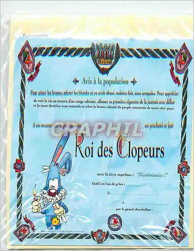 Cartes postales moderne Roi des Clopeurs Avis a la Population A tout Seigneur Tout Honneur