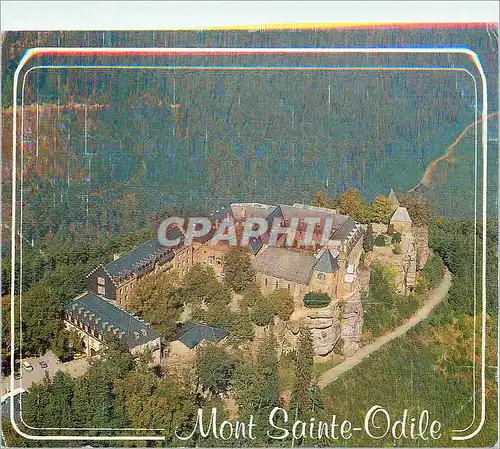 Cartes postales moderne Mont Sainte Odile (alt 763 m) Bas Rhin Alsace France Vue aerienne sur le Monastere