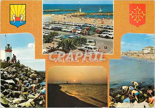 Cartes postales moderne Valras Plage Le Phare la Plage embouchure de l'Orb