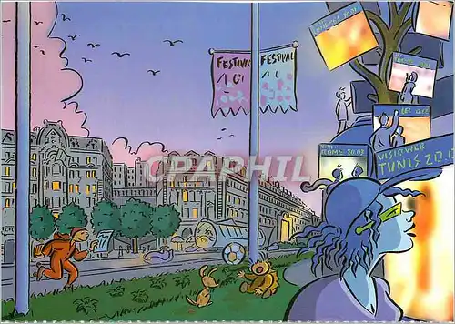Cartes postales moderne Les annees 2010 Vuce d'Article Carrefour des 4 Continents Rue de la Republique Tramway