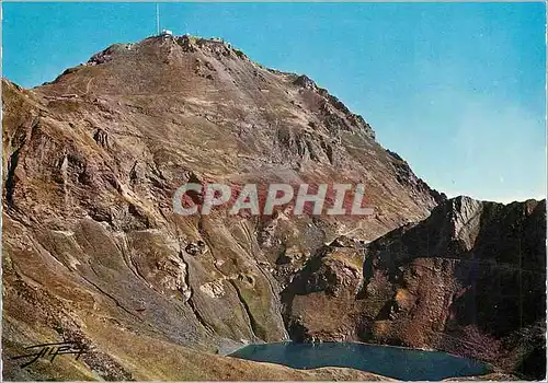 Cartes postales moderne Le Pic du Midi de Bigorre Les Pyrenees avec l'Observatoire et Antenne ORTF Au premier plan le La