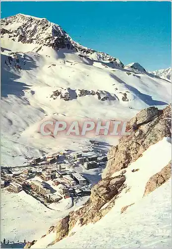 Moderne Karte Dignes 2000 m Savoie La Station La Sache et le Mont Blanc depuis la Toviere