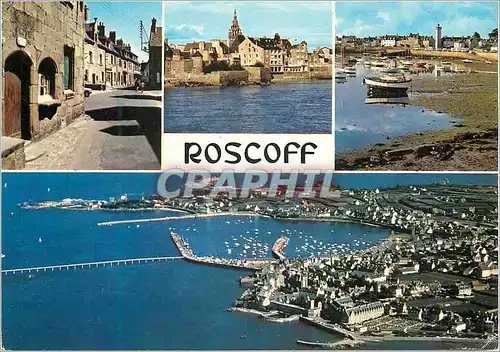 Cartes postales moderne Roscoff la Bretagne en Couleurs les Vieilles Maisons le Vieux Port la Vue Generale sur le Port e