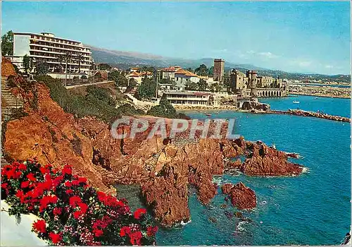 Cartes postales moderne La Napoule Cote d'Azur French Riviera Rochers Rouges et Plage de la Raguette