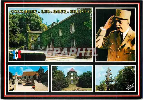 Cartes postales moderne Colombey les deux Eglises (Haute Marne) La Boisserie demeure du General de Gaulle son Portrait s