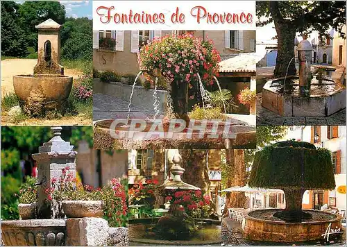 Moderne Karte Les Fontaines Typiques de Provence Lumiere et Beaute de la Provence