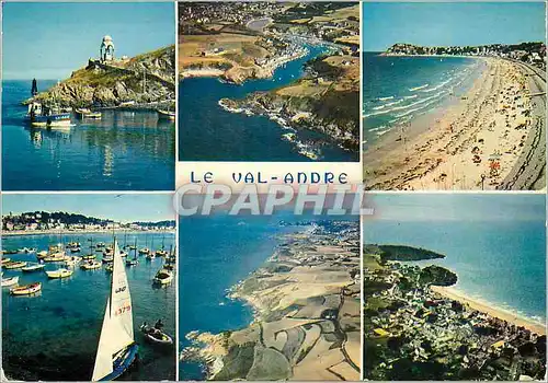 Cartes postales moderne Le Val Andre la Bretagne en Couleurs le Port de Dahouret la Grande Plage du Val Andre et son Por