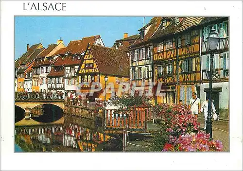 Moderne Karte Colmar (Haut Rhin) Quai de la Poissonnerie Borde de Maisons Pittoresques