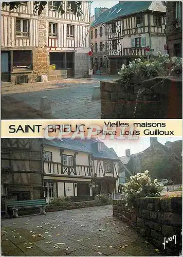 Moderne Karte Saint Brieuc (Cotes du Nord) la Bretagne Couleurs et Lumiere de France