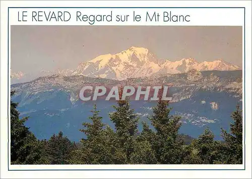 Moderne Karte Le Mont Revard Savoie (alt 1538m) Environs d'Aix les Bains Decouverte du Mont Blanc par dela les