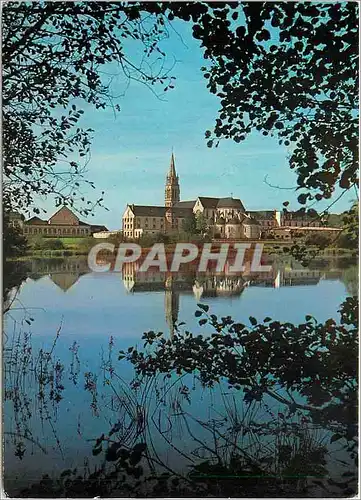 Moderne Karte Abbaye de la Trappe Soligny Moulins la Marche l'Abbaye vue du Nord Est