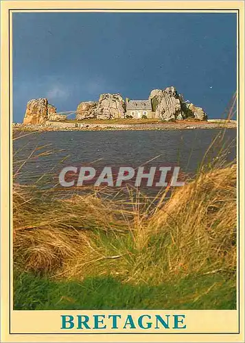 Cartes postales moderne Couleurs de Bretagne Maison Typique Blottie entre les Rochers