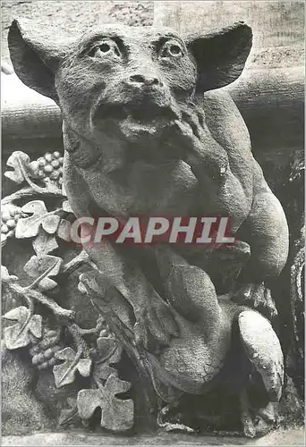 Cartes postales moderne Eglise Notre Dame de Dijon Facade Gargouilles Realisees de 1866 a 1881 par le Sculpteur Lagoule