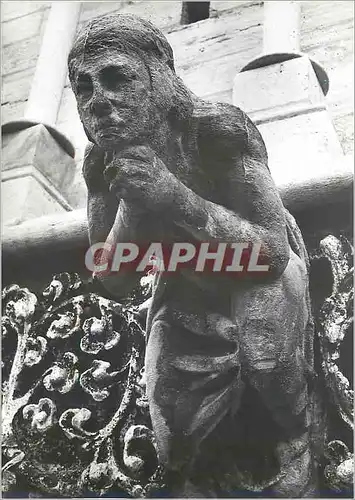 Cartes postales moderne Eglise Notre Dame de Dijon Facade Gargouilles Realisees de 1866 a 1881 par le Sculpteur Lagoule