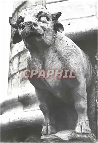 Cartes postales moderne Eglise Notre Dame de Dijon Facade Gargouilles Realisees de 1866 a 1881 par le Sculpteur Lagoule