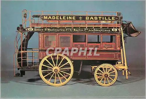 Cartes postales moderne Musee Carnavalet Maquette de l'Omnibus Madeleine Bastille