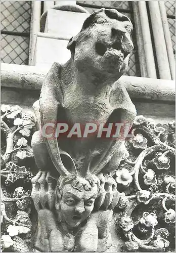 Cartes postales moderne Eglise Notre Dame de Dijon Facade Gargouilles Realisees de 1866 a 1881 par le Sculpteur Lagoule