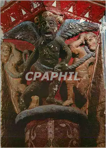 Cartes postales moderne Issoire (Puy de Dome) Eglise St Austremoine Chapiteau du Transept Nord le Demon