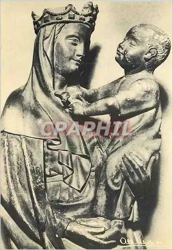 Moderne Karte Riom (Puy de Dome) Eglise Notre Dame du Marthuret la Vierge a l'Oiseau Chef d'Oeuvre du XVe siec