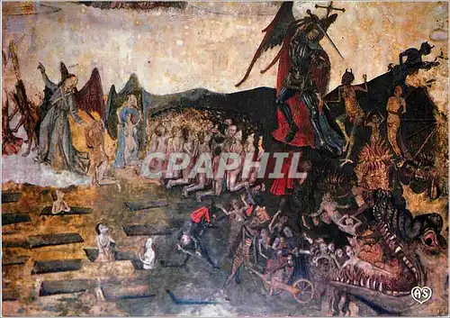 Cartes postales moderne Issoire (Puy de Dome) Eglise Saint Austremoine (XIIe s) Fresque Murale (XVe s) le Jugement derni