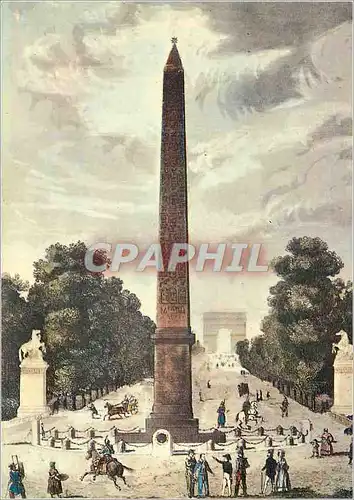 Cartes postales moderne Paris du Temps Jadis l'Obelisque de la Concorde et les Champs Elysees