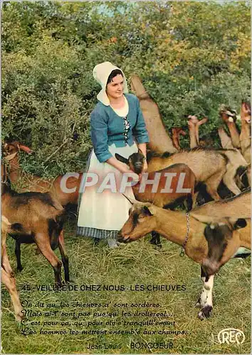 Cartes postales moderne Veillee de chez nous les Chieuves Cliche realise avec le Concours du Groupe Folklorique Les Past