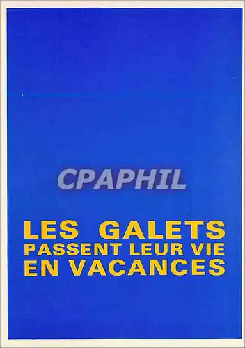 Moderne Karte Les galets passent leur vie en vacances