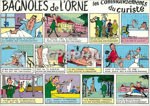 Moderne Karte Bagnoles de l'Orne (Orne) Les Commandements du Curiste