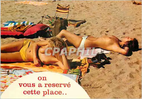 Cartes postales moderne On vous a reserve cette plage