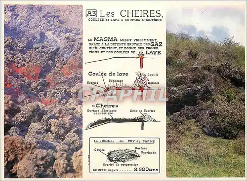 Cartes postales moderne La Cheire du Puy de Barme Image d'Auvergne Coulees de Lave a Surface Chaotique Le Magma Jaillit