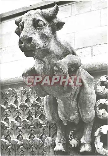 Moderne Karte Eglise Notre Dame de Dijon Facade Gargouilles Realisees de 1866 a 1881 par le Sculpteur Lagoule