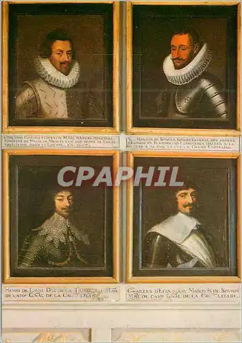 Moderne Karte Chateau de Bussy Rabutin (Cote d'Or) Salon des Hommes de Guerre Portraits de Conchino Conchini M