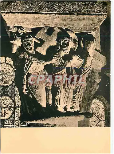Cartes postales moderne Saint Nectaire (Puy de Dome) Eglise Romane du XIIe Siecle Chapiteau de la Passion Le Portement d