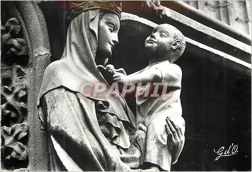 Cartes postales moderne Riom (Puy de Dome) l'Auvergne Eglise de Notre Dame du Marthuret la Vierge a l'Oiseau
