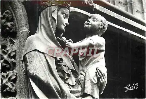 Moderne Karte Riom (Puy de Dome) l'Auvergne Eglise de Notre Dame du Marthuret la Vierge a l'Oiseau