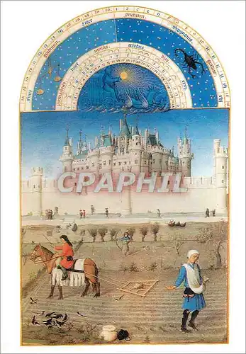 Cartes postales moderne Chantilly Musee Conde le Louvre de Charles V les tres Riches Heures du Duc de Berry