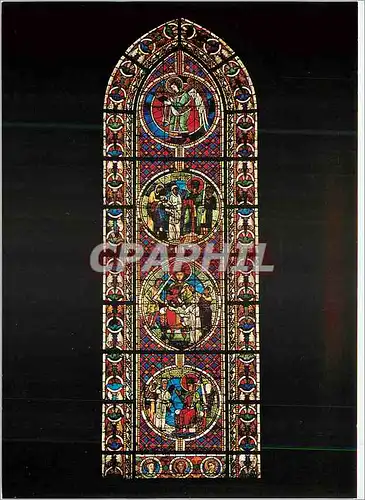 Cartes postales moderne Cathedrale de Strasbourg Croisillon Nord Paroi Nord Vitrail de Droite