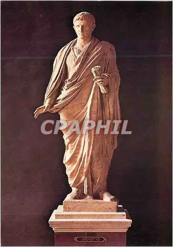 Moderne Karte Paris Musee du Louvre Departement des Antiquites Grecques et Romaines Auguste Drape Statue prove