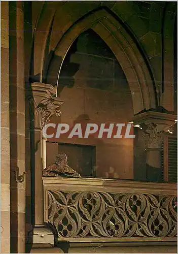 Cartes postales moderne Cathedrale de Strasbourg Croisillon Sud Cantoria (XIIIe s) et Buste de l'Homme Accoude (fin du X
