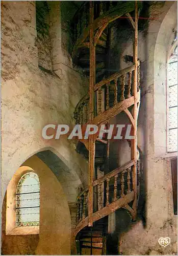 Cartes postales moderne La Ferte Loupiere (Yonne) Escalier de Bois Louis XIII