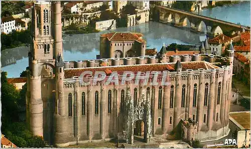 Cartes postales moderne Albi (Tarn) Vue aerienne sur la Basilique Ste Cecile (XIIIe s)