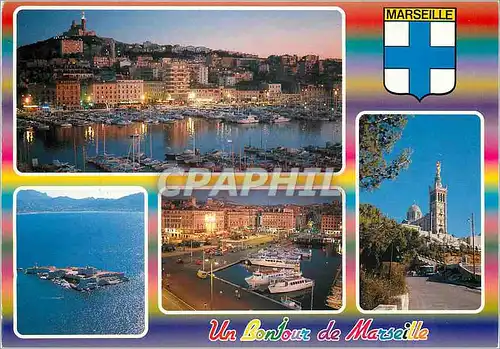Moderne Karte Marseille (Bouches du Rhone) Reflets de Provence