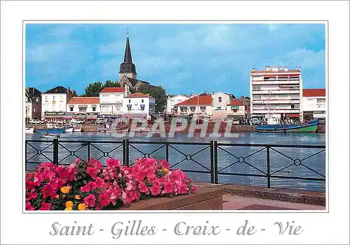 Moderne Karte Saint Gilles Croix de Vie (Vendee) le Port