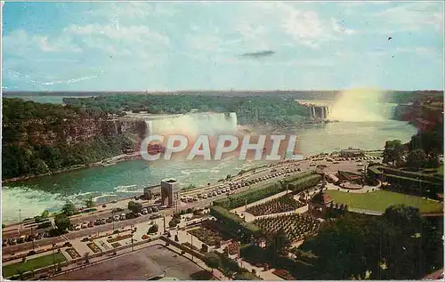 Moderne Karte General View Shows the two Falls Niagara Gorge and the Islands in the Niagara River