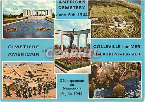 Moderne Karte Colleville sur Mer Saint Laurent sur Mer (Calvados) Militaria