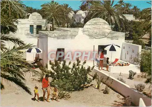Moderne Karte Hotel Sidi Slim Jerba (Tunisie) les Bungalows
