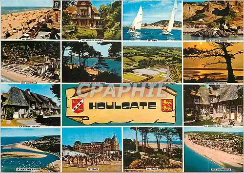 Moderne Karte Houlgate (Calvados) la Cote Fleurie Bateaux